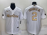 Miami Marlins #2 Jazz Chisholm Jr White 2022 All Star Stitched Cool Base Nike Jersey,baseball caps,new era cap wholesale,wholesale hats